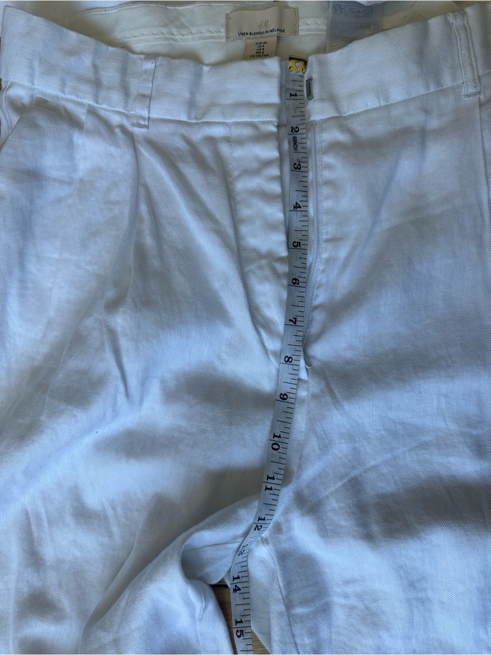 Linen Suit - Tailored Wide-Leg H&M Women's Pants and Vest in White - Picture 7 of 12